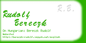 rudolf bereczk business card
